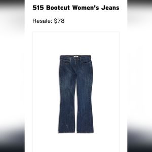 Levi's 515 Vintage Style Bootcut Jeans SZ 8 short